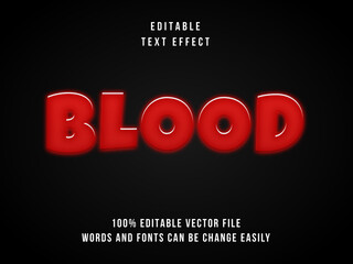 Editable Blood text effect with black background