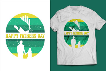 T-shirt design with father's day theme