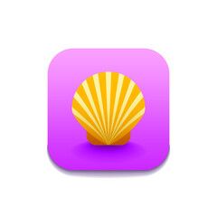 Abstract Shell Sea Ocean Beach Icon Vector Design Style