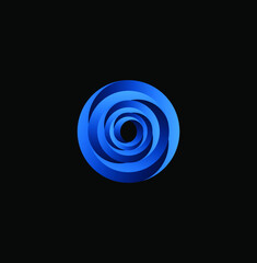 Spiral radiation abstract symbol vector