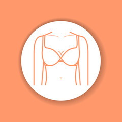 Bra lingerie color glyph icon. Pictogram for web page