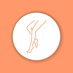 Obraz premium Tights lingerie color glyph icon. Pictogram for web page