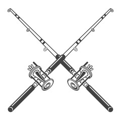 rods crossed fishing