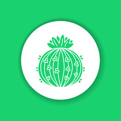 Cactus flower color glyph icon. Pictogram for web page,