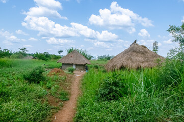 Traditional village house in Uganda. Africa, Uganda