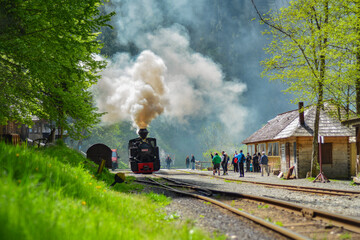 Fototapeta na wymiar Old Steam Train from Romania