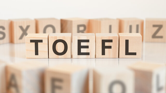 Toefl - Server Message Block - Letters On Wooden Cubes On White Background