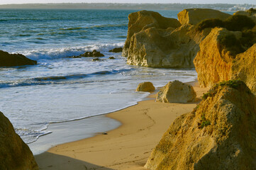 Sietskes Beach rock formation in Portugal