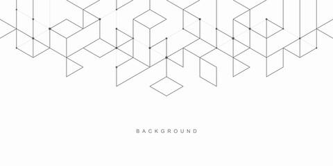 Abstract geometric technological background. Vector creative design.