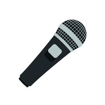 Microphone audio emoji vector illustration
