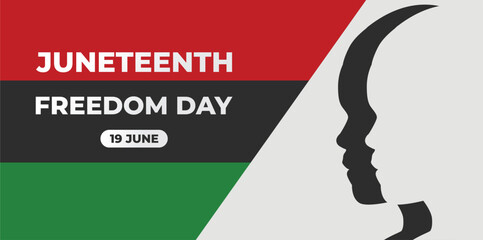 Juneteenth Day, celebration freedom, emancipation day in 19 june, African-American history and heritage.