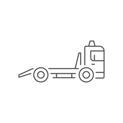 Tow truck line outline icon