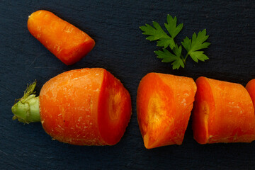 carota affettata macro