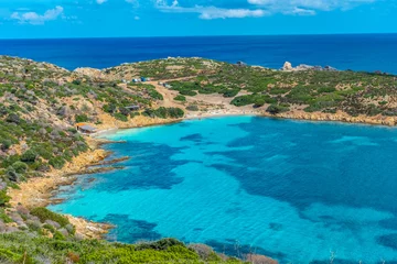 Rideaux velours Plage de La Pelosa, Sardaigne, Italie The amazing Cala Sabina beach in Asinara island, sardinia