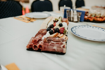 meat and vegetables decoration 