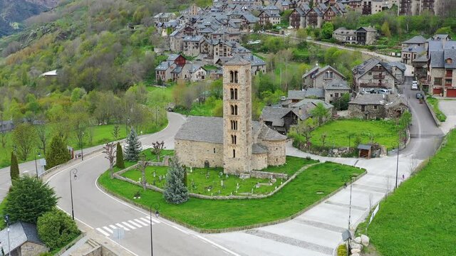 Roman Church of Sant Climent de Taull (Catalonia - Spain). This is one of the nine churches which belongs to the UNESCO World Heritage Site.