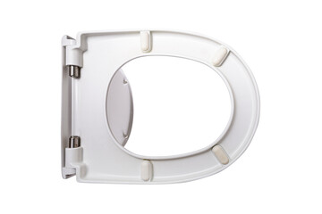Toilet lid inside view. Isolated on white.
