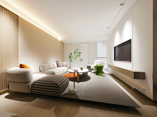 3d render of living room