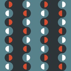 Rounded abstract seamless pattern - decorative accent for any surfaces.