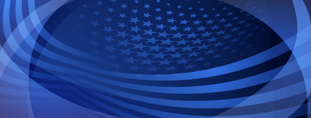 Naklejka premium USA independence day abstract background with elements of american flag in blue colors