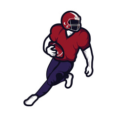 american football player running