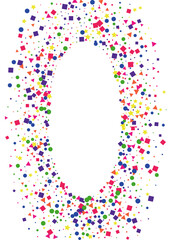 Purple Abstract Dot Decoration. Surprise Square Background. Pink Star Illustration. Flying Confetti Decoration. Yellow Christmas Circle.