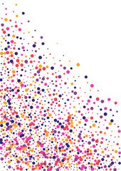 Pink Happy Circle Background. Confetti Top Illustration. Red Dot Christmas. Round Yellow Party Texture. New Wallpaper.