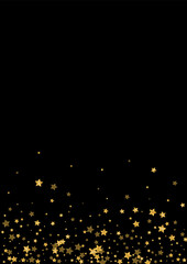 Gradient Happy Sequin Pattern. Party Glitter Design. Golden Confetti Spray Texture. Small Star Background. Gold Bright Illustration