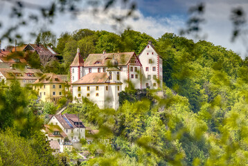 Obraz premium scenic view of a medieval castle