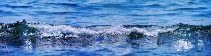 Blue long wave of warm blue sea