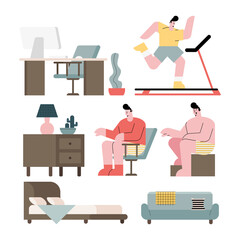 boys everyday life icons