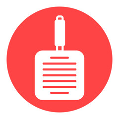 Grill pan vector glyph icon. Kitchen appliance