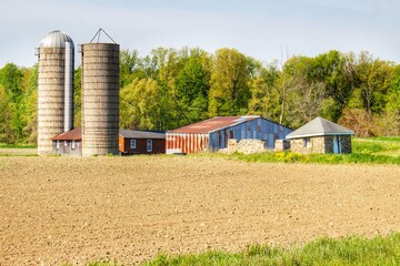 Deckerville's Rusted Red Shack and Silos