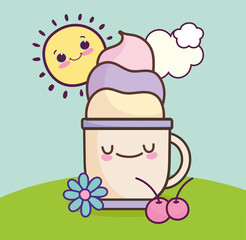 cute cup with cream