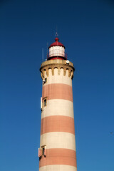 Beautiful and colossal Aveiro beach lighthouse