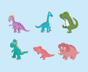 dinosaurs vector set