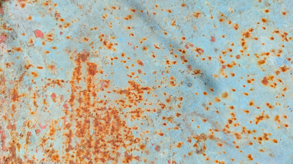 Rust with scuffed paint texture. Scratched metal texture with paint. Old rusty metal background...