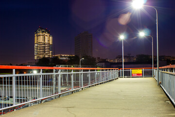 Night. Spring. MCD station. Metro Fili.