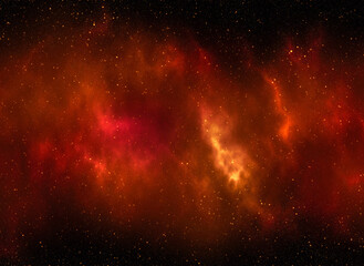 Space background with stardust and shining stars. Realistic cosmos and color nebula. Colorful galaxy. 3d illustration
