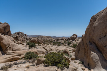 Scenic rock formation at the Joshua Tree National Park, Southern California