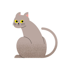 gray cat mascot