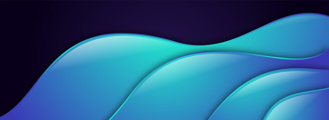 3d Simple Abstract Dynamic Blue with Gradient Style Background Design.