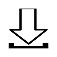 Download icon vector illustration on white background