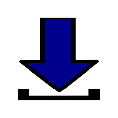 Download icon vector illustration on white background