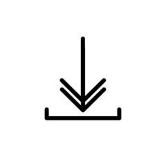 Download icon vector illustration on white background