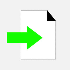 Export and import file icons. Upload, download sign.Save or open file. Share document symbol. Interface button. Element for design website etc.