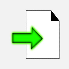 Export and import file icons. Upload, download sign.Save or open file. Share document symbol. Interface button. Element for design website etc.
