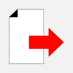 Export and import file icons. Upload, download sign.Save or open file. Share document symbol. Interface button. Element for design website etc.