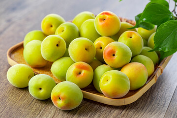 収穫した青梅　梅酒　梅シロップ