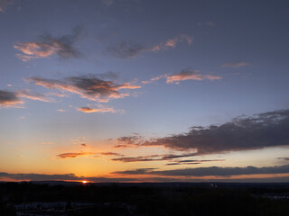 Obraz premium A cloudy sunset